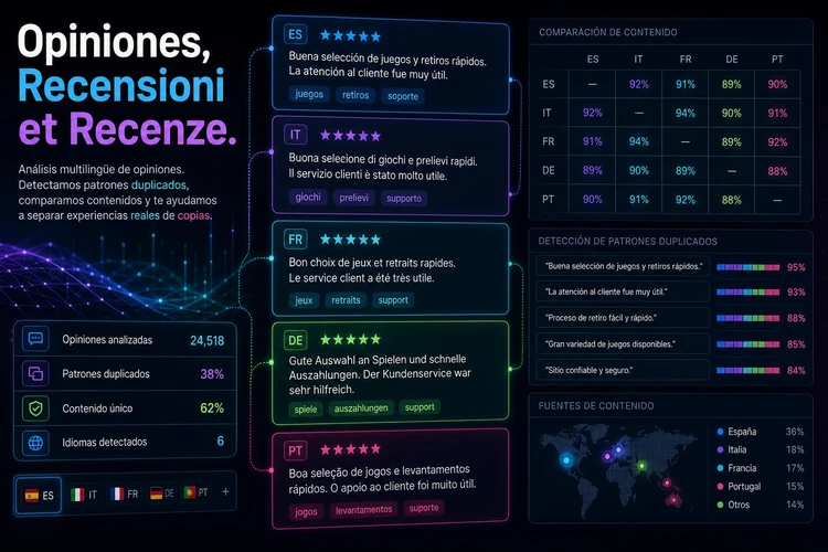 Opiniones, Recensioni et Recenze