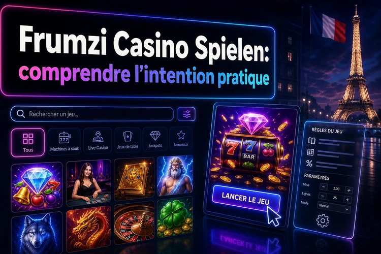 Frumzi Casino Spielen: comprendre l’intention pratique