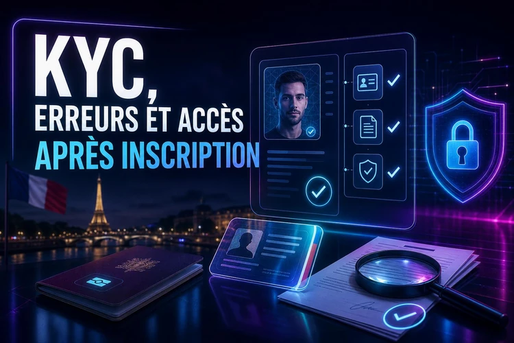 KYC, erreurs et accès après inscription